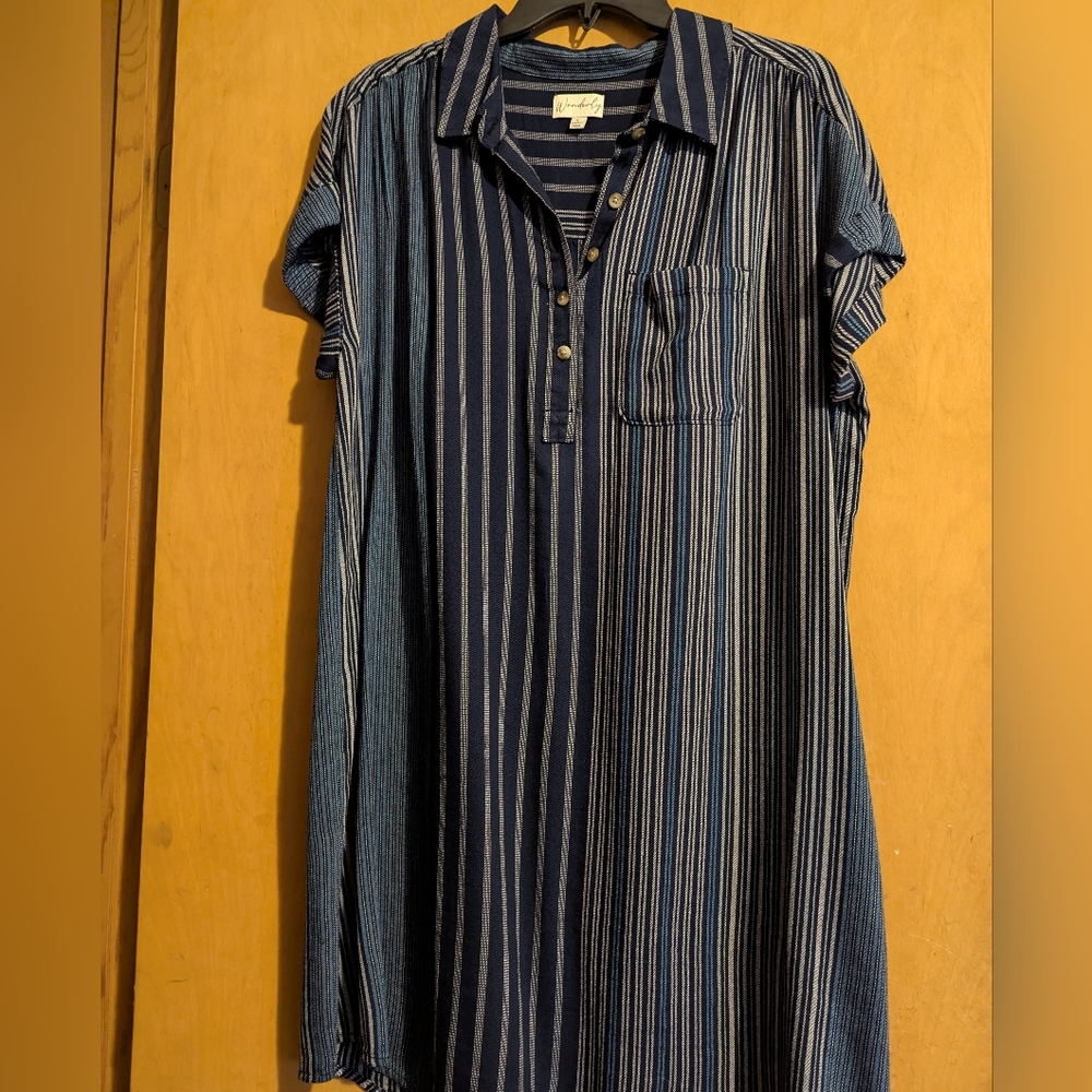 Navy Dress NWOT- L